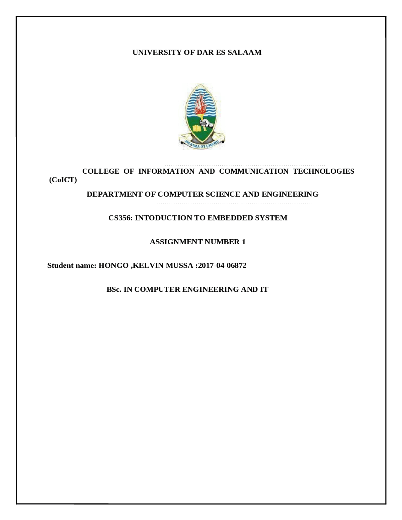 CS356 Assignment 1: Introduction to Embedded Systems - Question ... image.