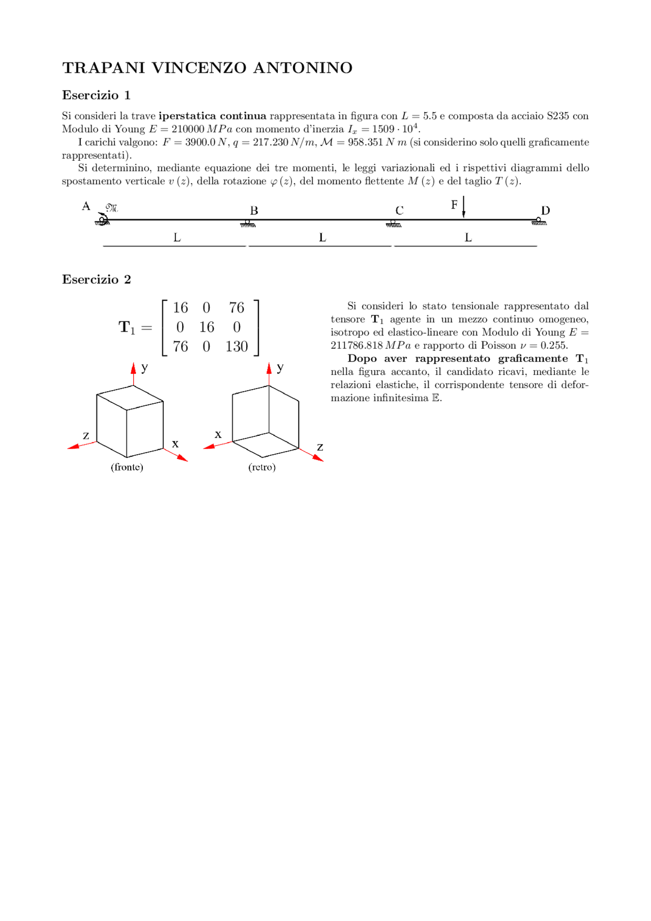 Esami Statica (Teoria delle Strutture) Docsity