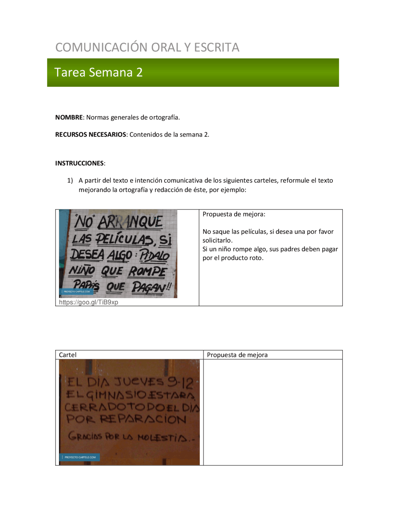 Tarea Semana n° 2 Comunicacion Oral y Escrita IACC | Apuntes de ...