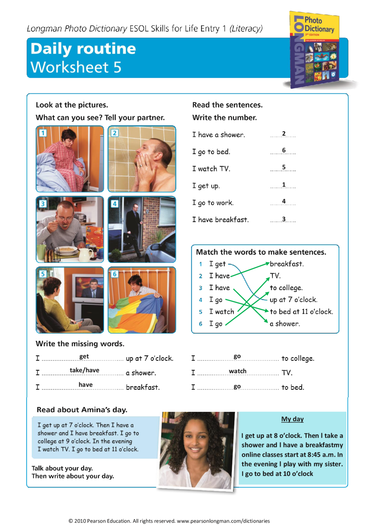 Daily Routine Description Exercise Daily Routine- exercises - Docsity