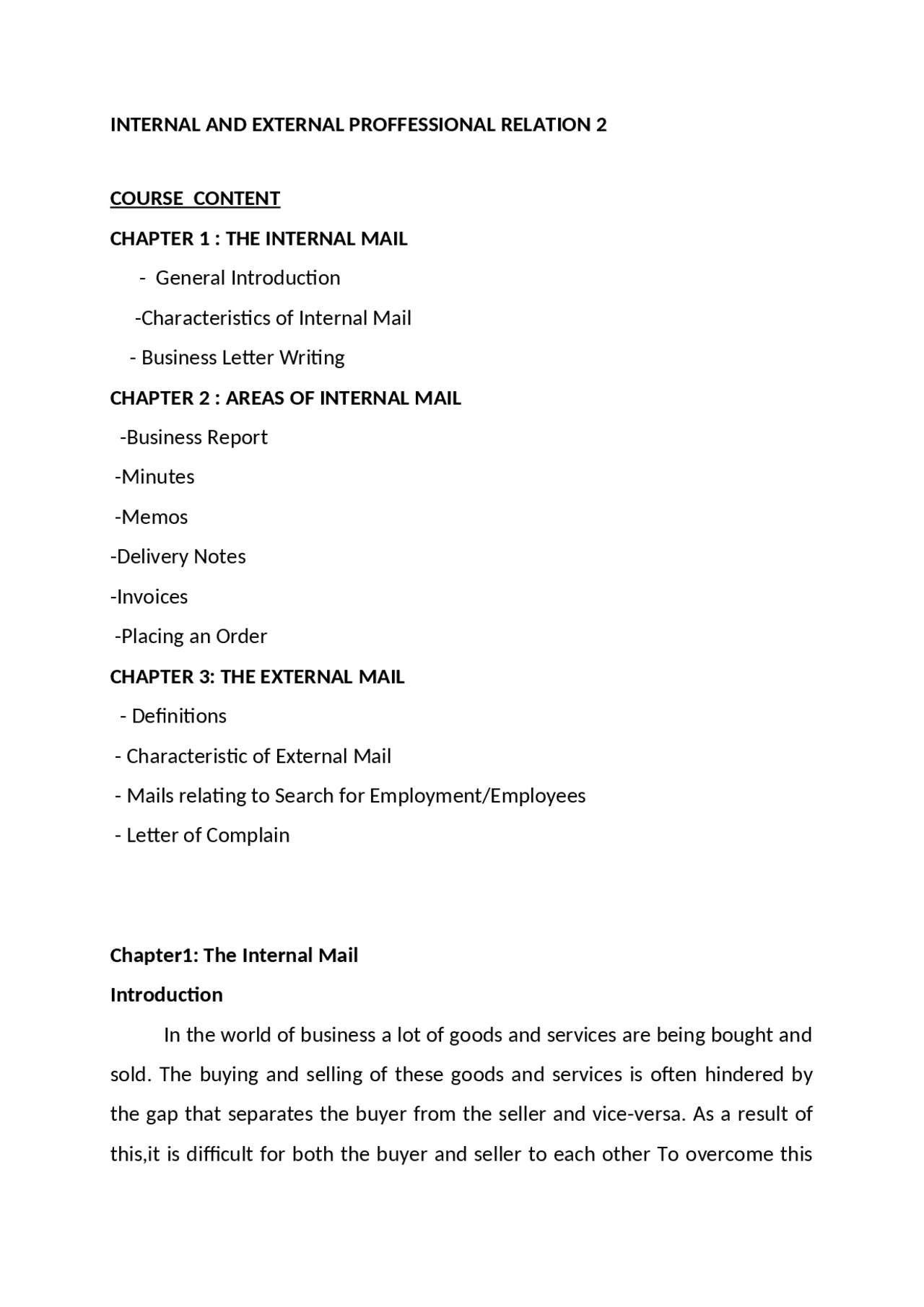 External Relations Report Example Internal and external relations 2 - Docsity
