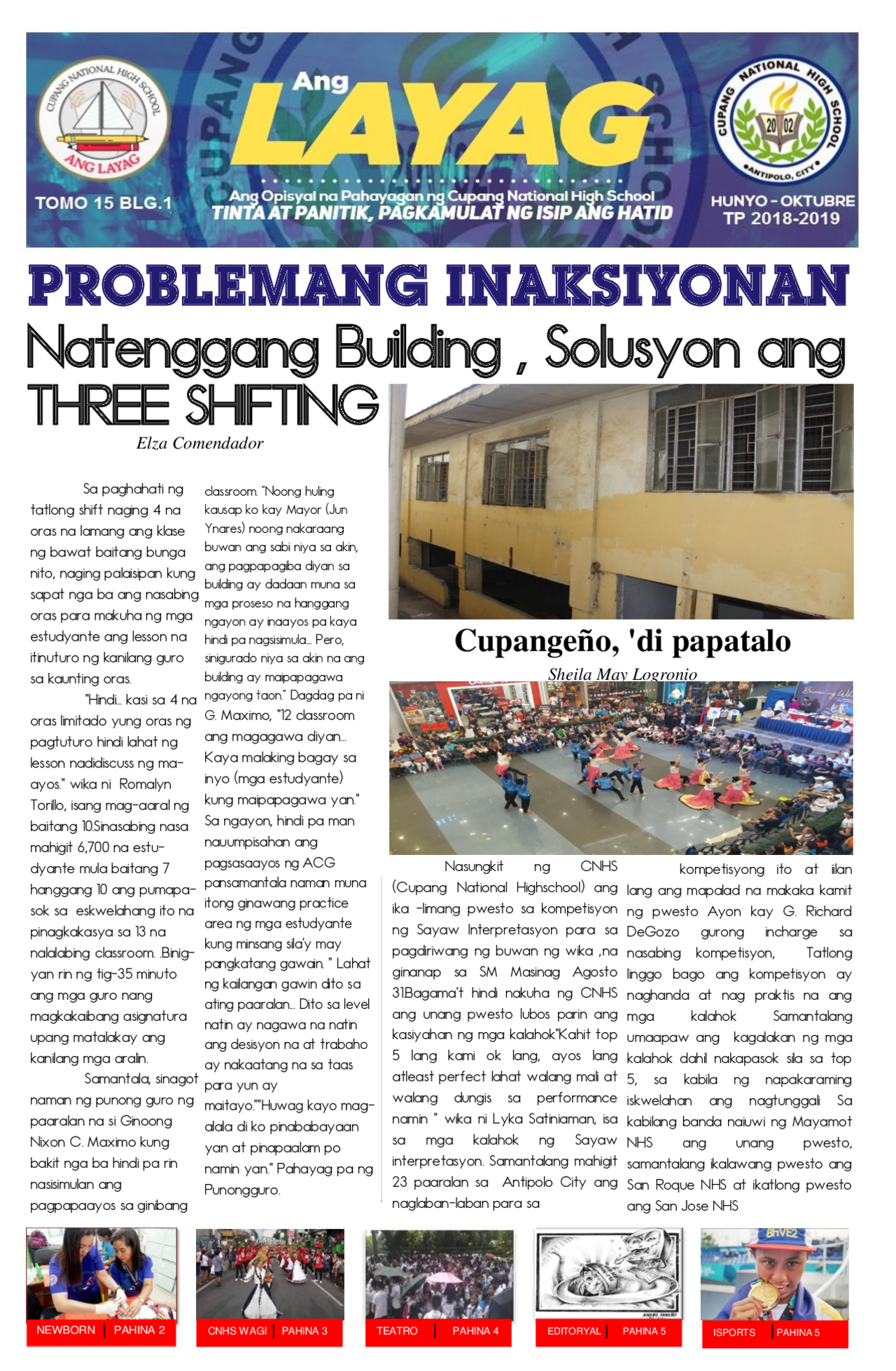 Sample Campus News Paper - Docsity