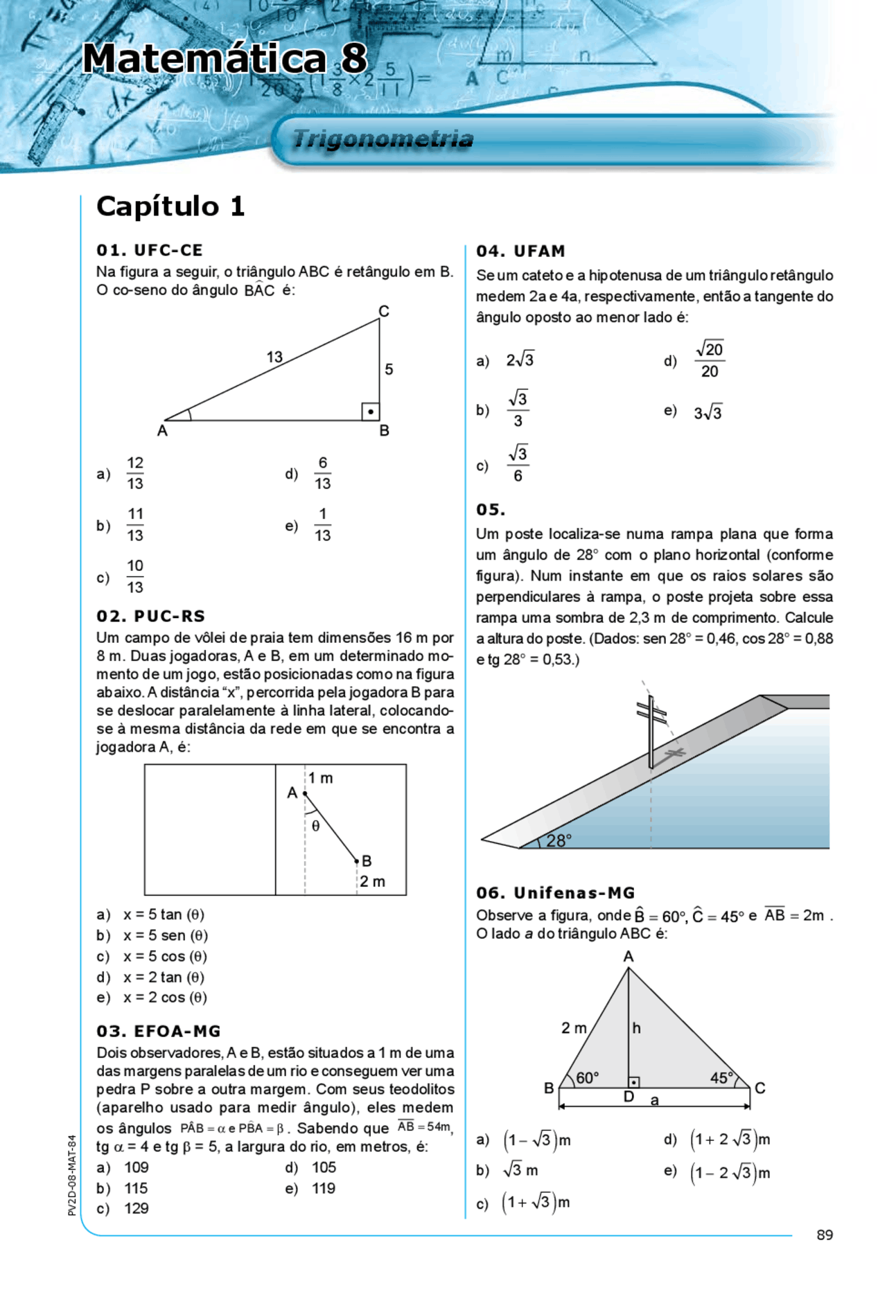 Trigonometria Triangulo Retangulo Exercicios Resolvidos 9 Ano - REVOEDUCA