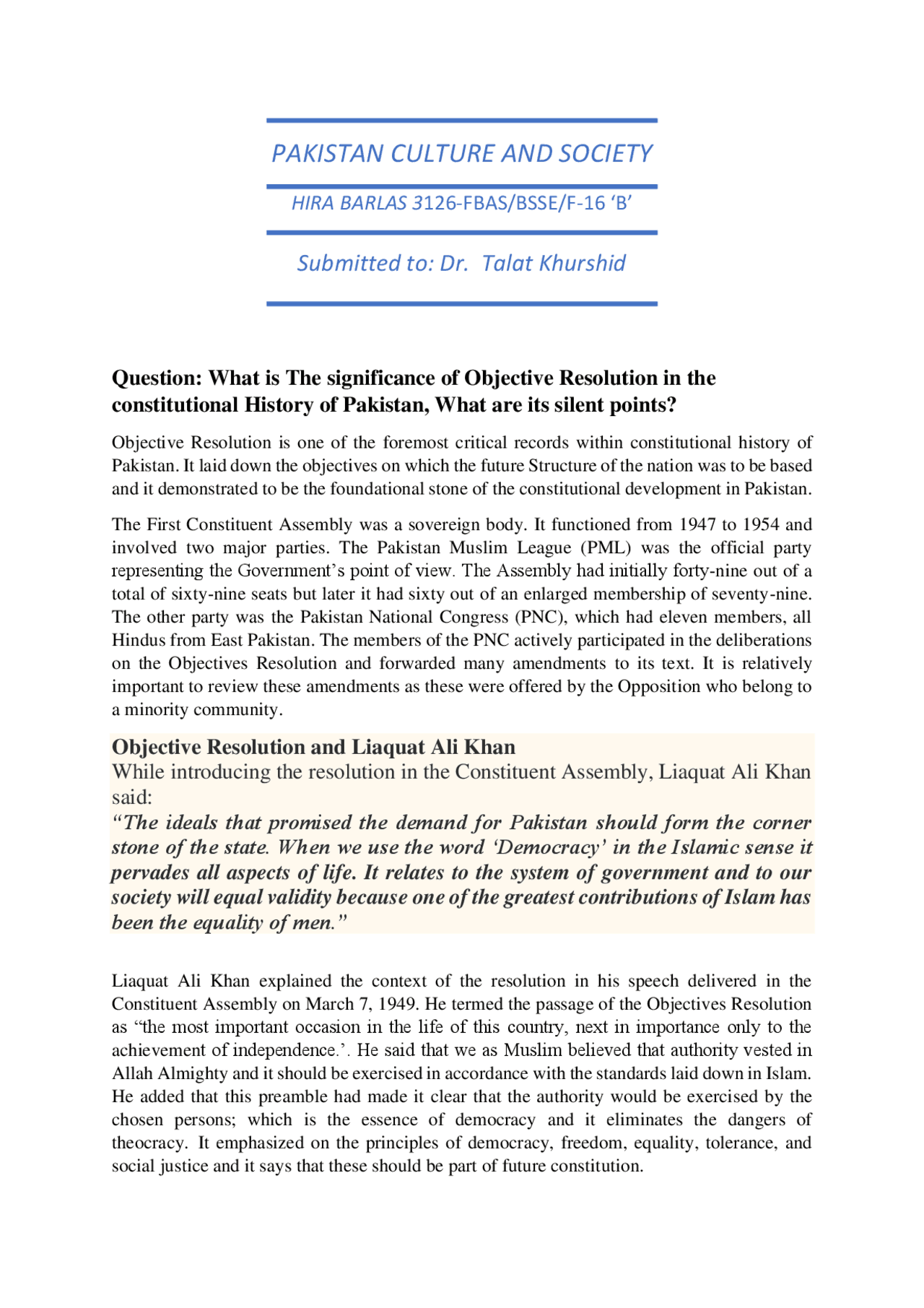 Objective Resolution - Docsity