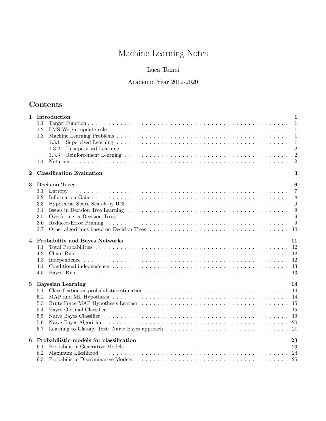 Machine Learning Specialization Notes Machine Learning Notes Sapienza - Docsity