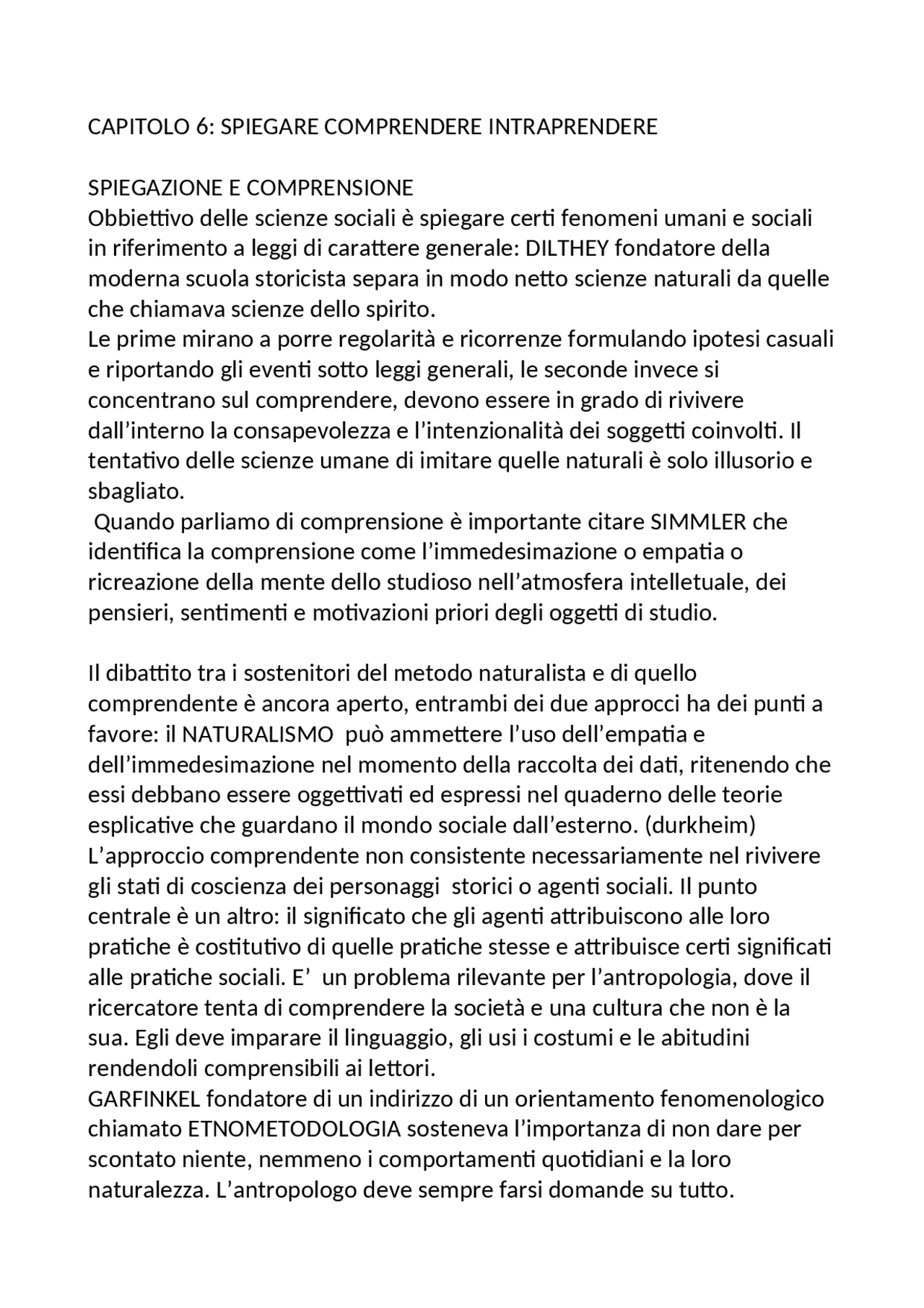 Spiegare Spiegare comprendere e intraprendere | Appunti di Antropologia ...