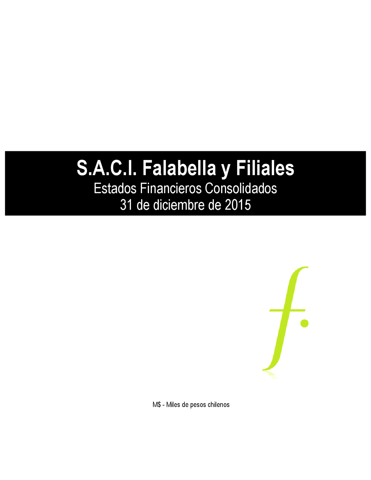Estados financieros, de falabella - Docsity