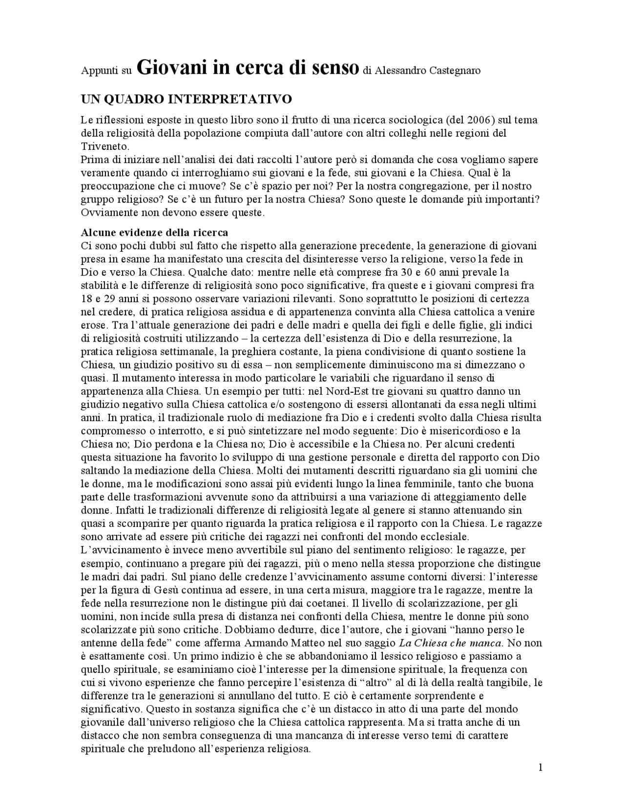 l'uomo in cerca di senso