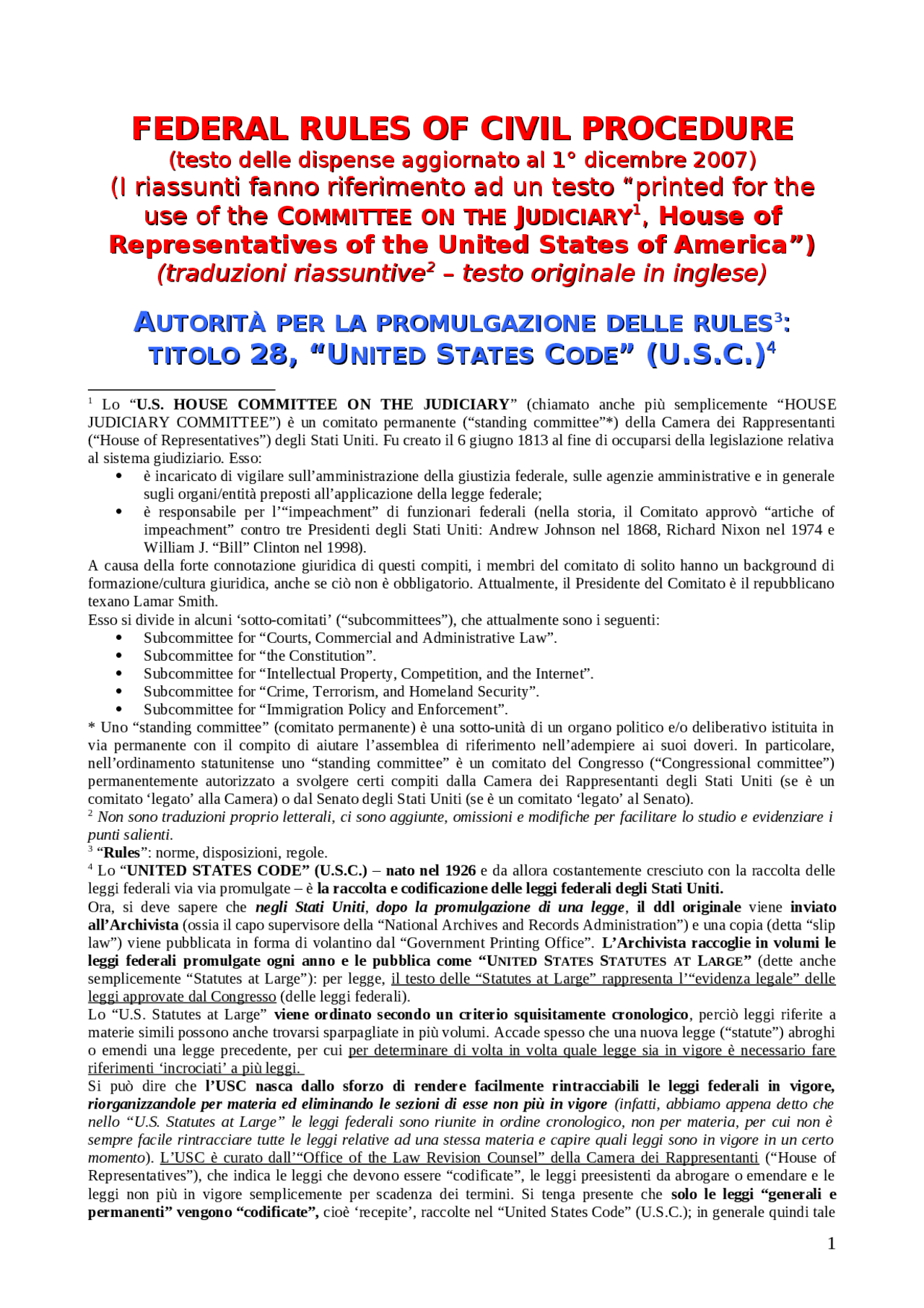 Federal rules of civil procedure - Docsity