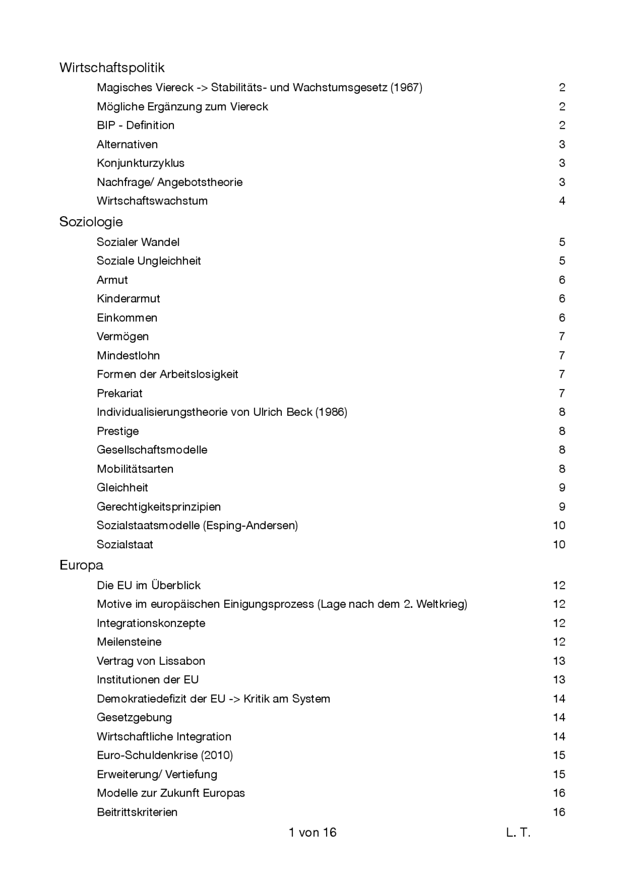 SoWi Lernzettel für die Abitur Vorbereitung Nordrhein-Westfalen ...