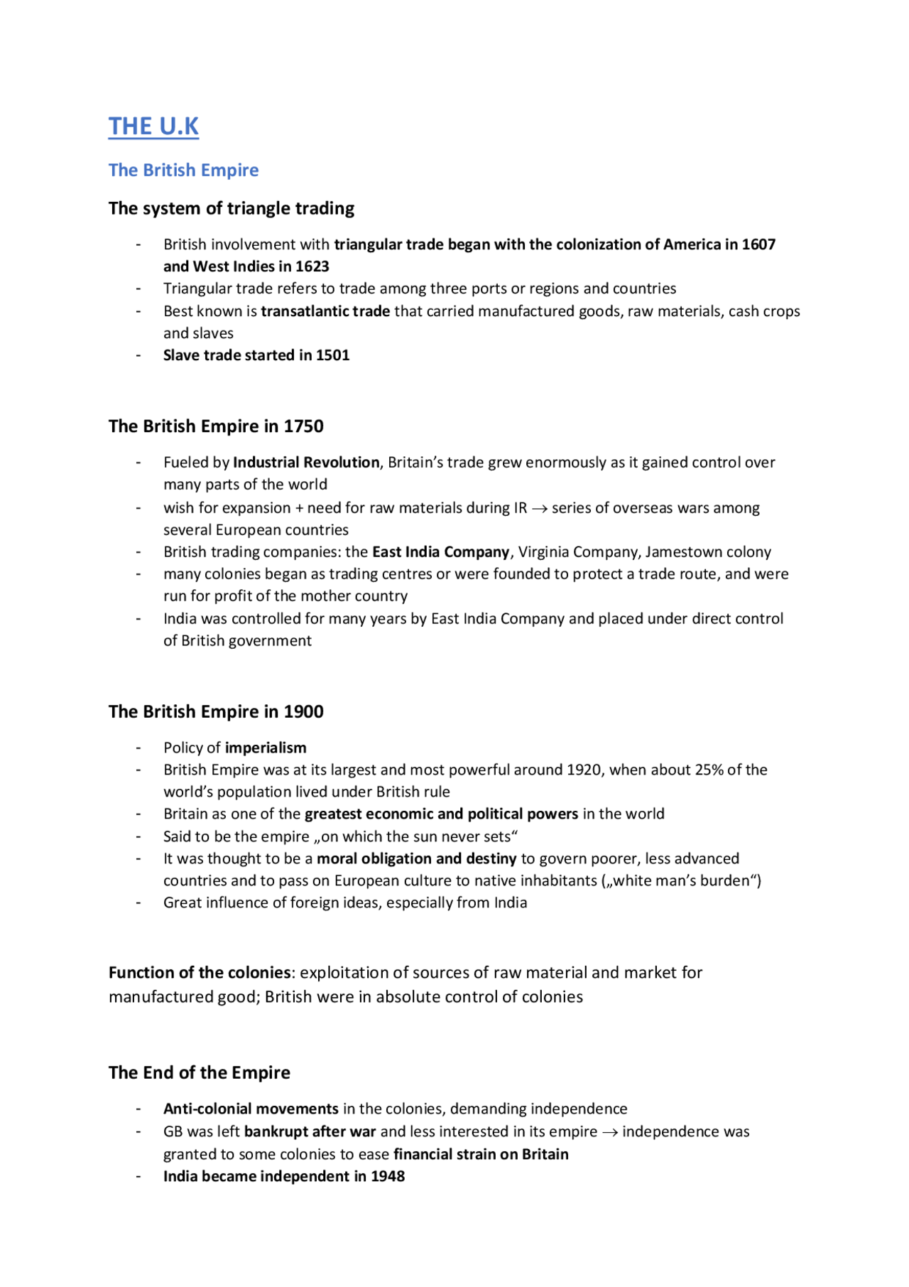 Lernzettel für das Abitur LK Englisch 2020 - Docsity