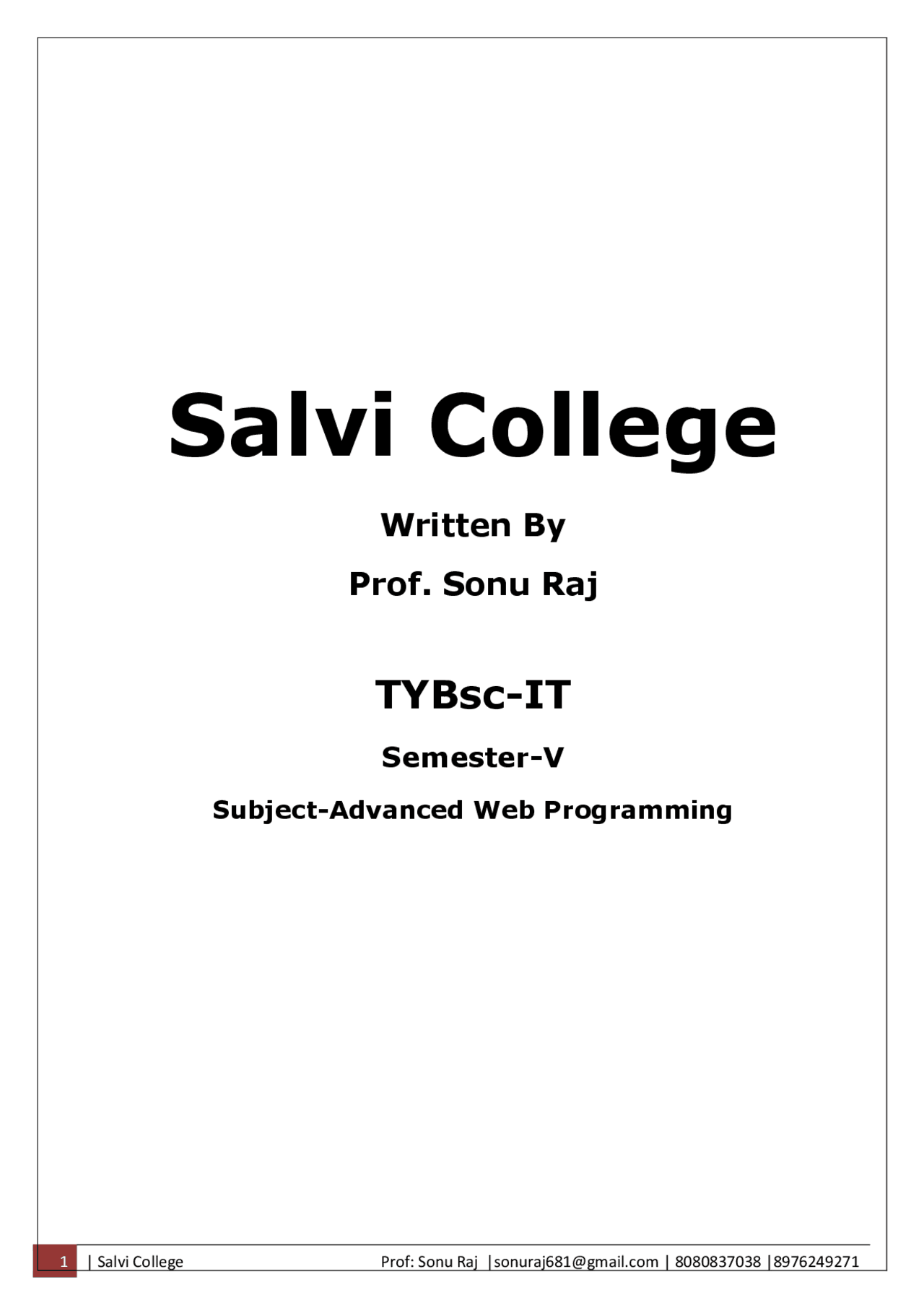 Advanced web programming notes | Exams Web Design and Development | Docsity