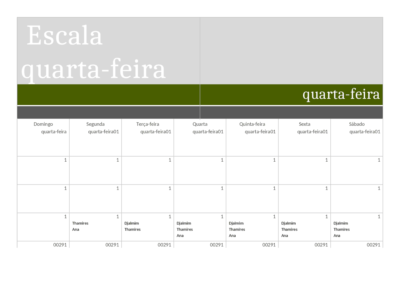 Escala De Trabalho 6x1 Pronta Grátis - RETOEDU