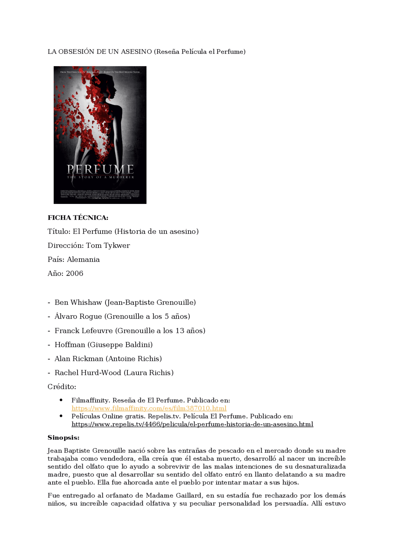 Reseñas de libros y peliculas | Resúmenes de Comunicación | Docsity