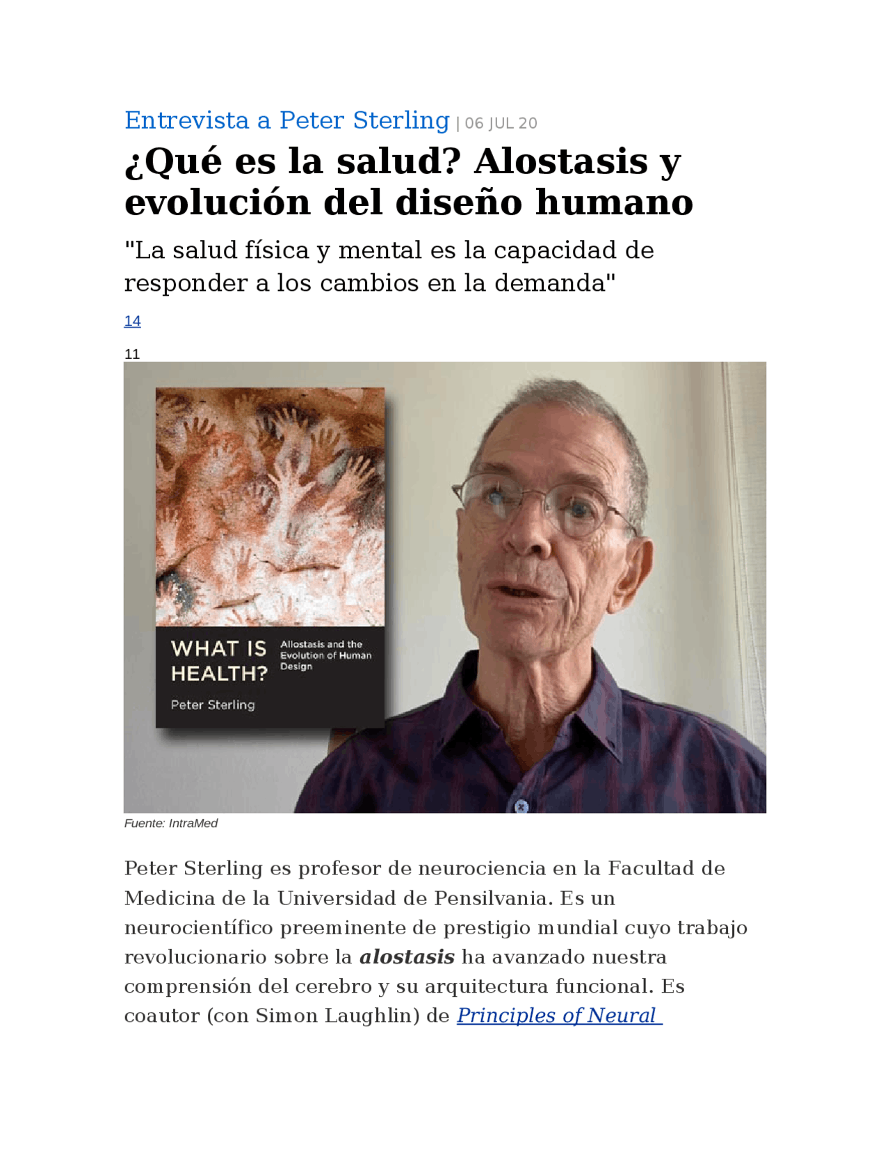 Entrevista a Peter Starling - Docsity