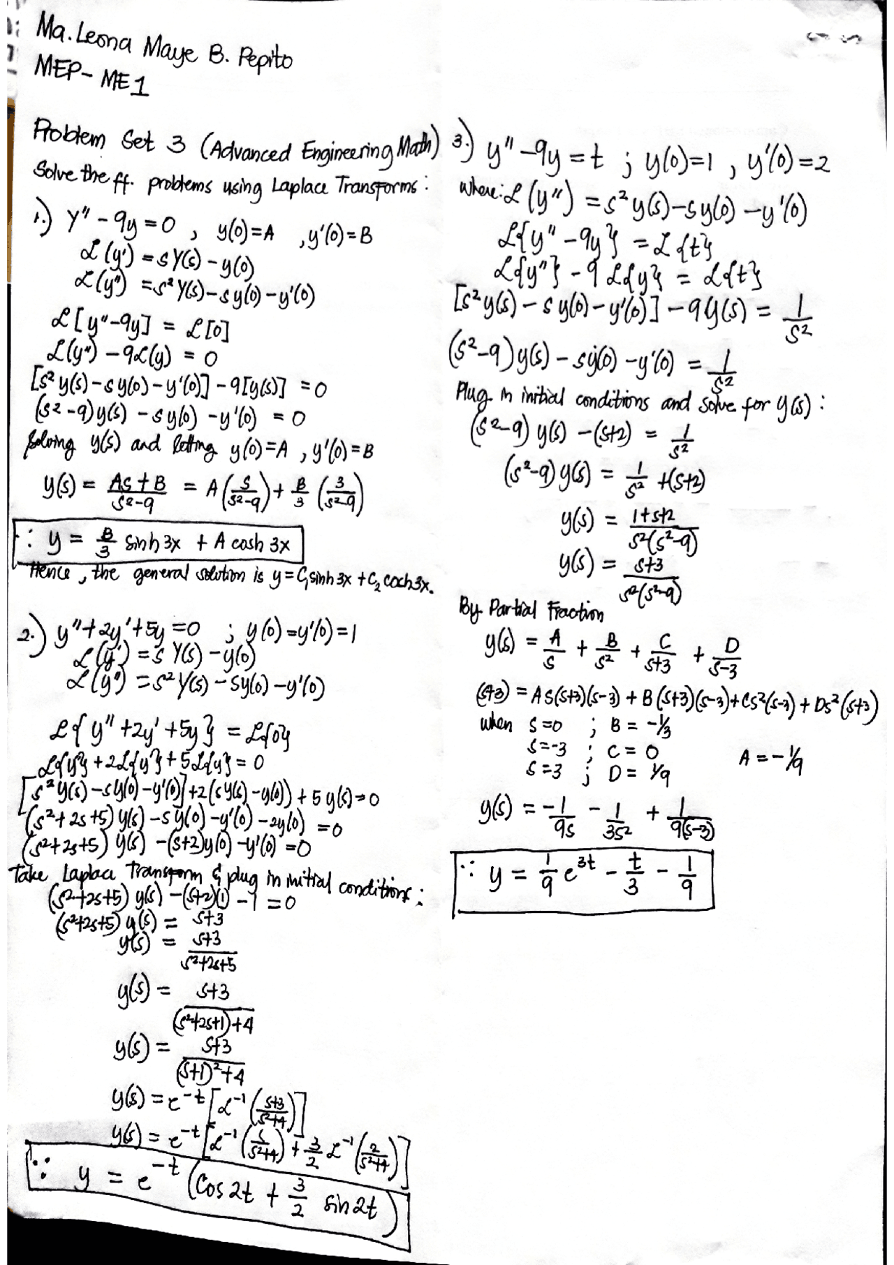 Advanced Engineering Math - Docsity