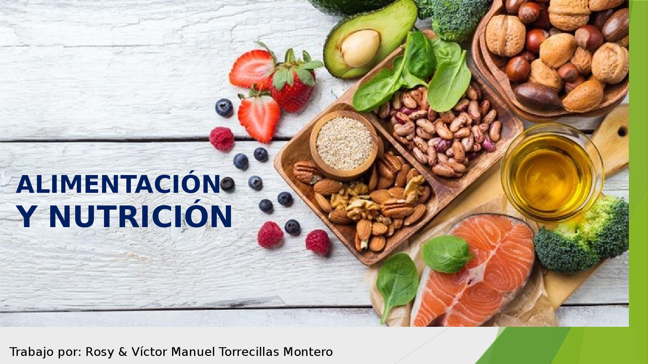 Presentacion sobre alimentacion y nutricion. | Diapositivas de