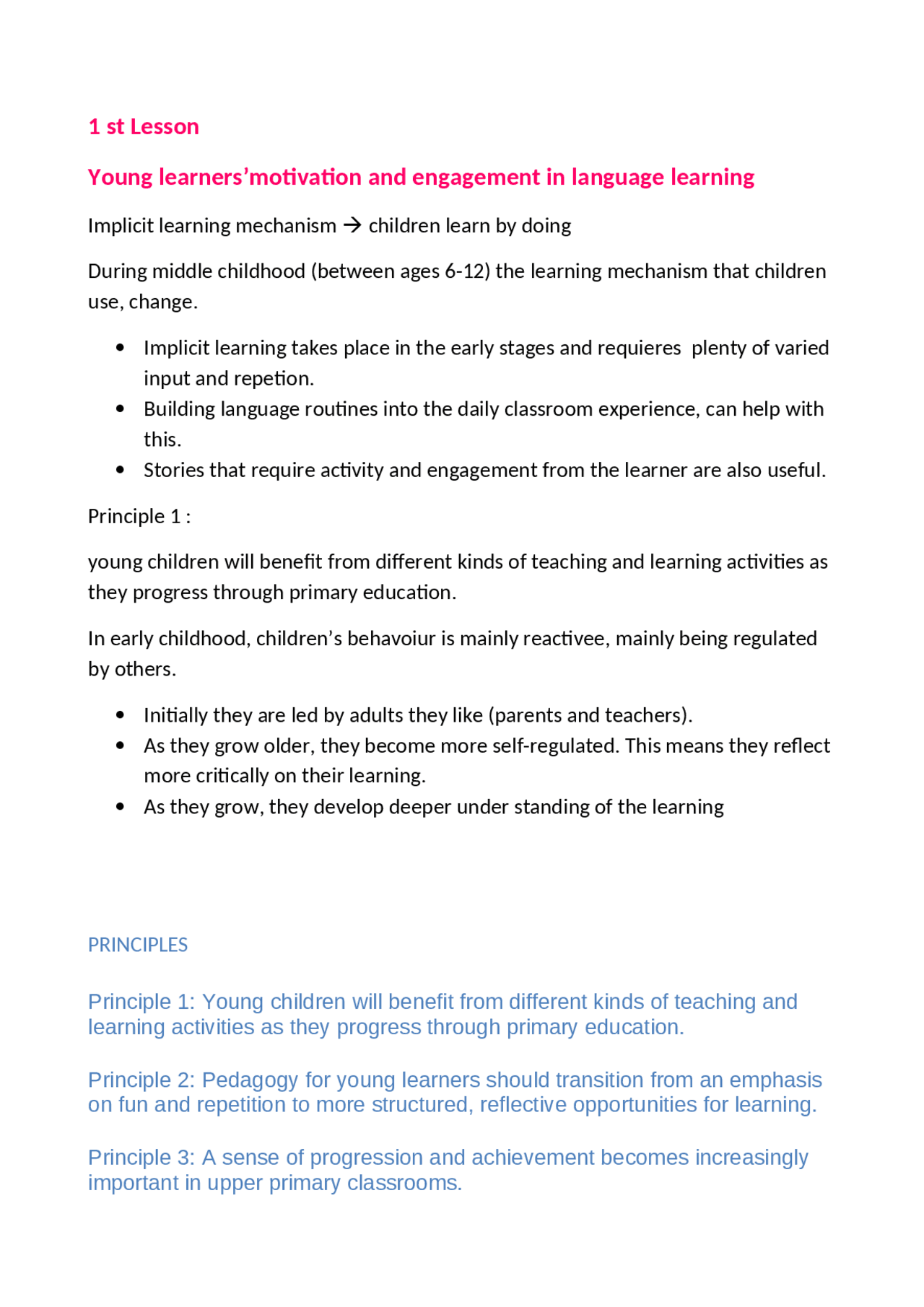 Teaching languages in primary school - Docsity