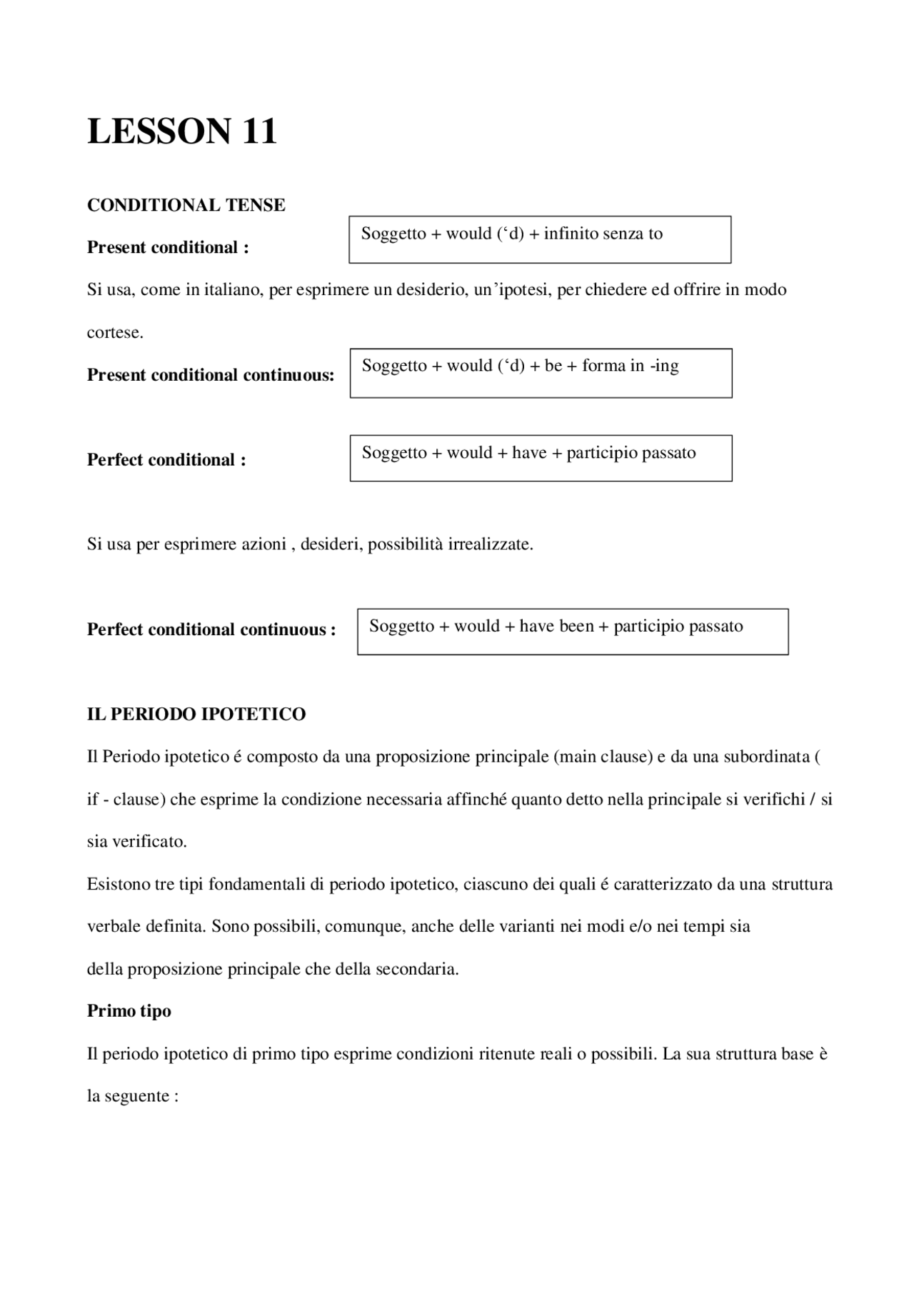 Present Perfect Conditional Present /Perfect conditional - Present/ Perfect conditional continuous ...