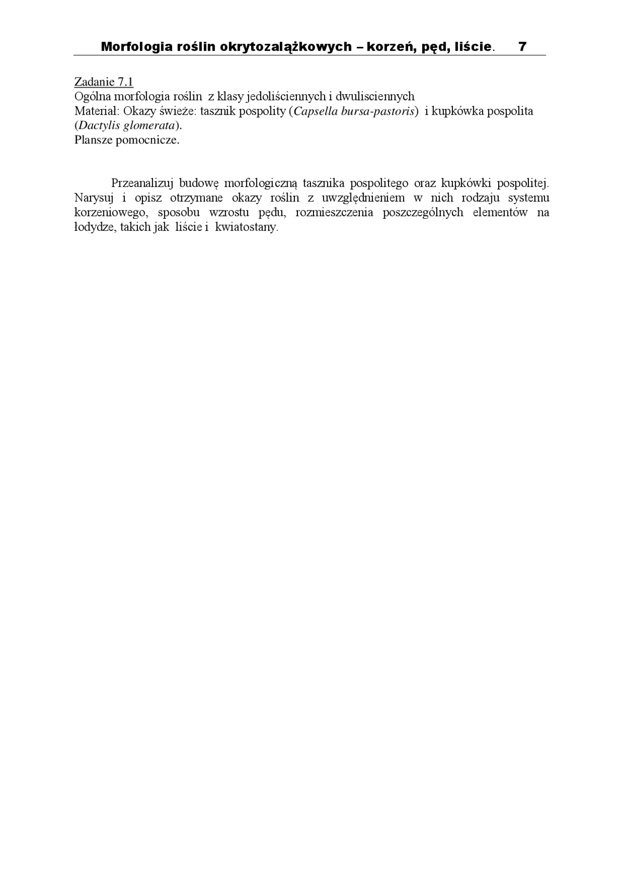 Morfologia roślin okrytozalążkowych - Docsity