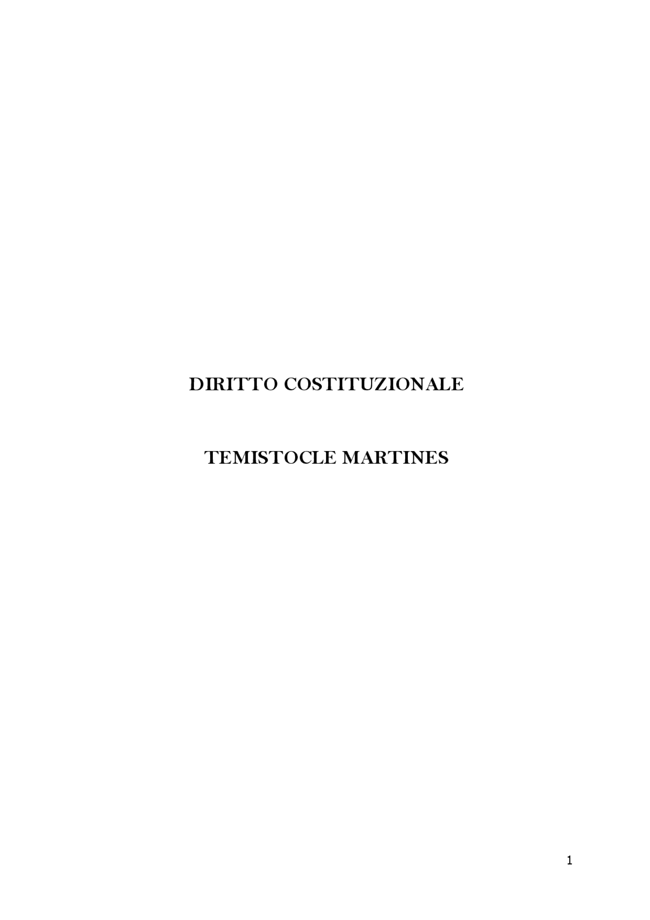 TEMISTOCLE MARTINES, DIRITTO COSTITUZIONALE, GIUFF Docsity