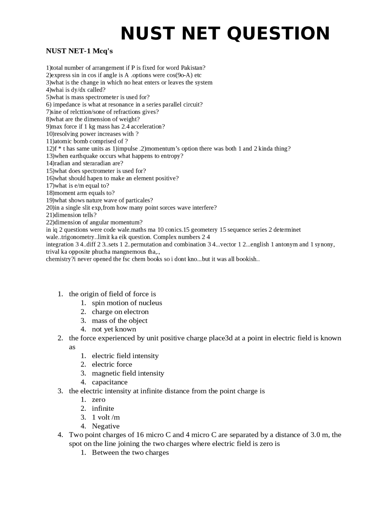 NET Past papers Wordfile - Docsity