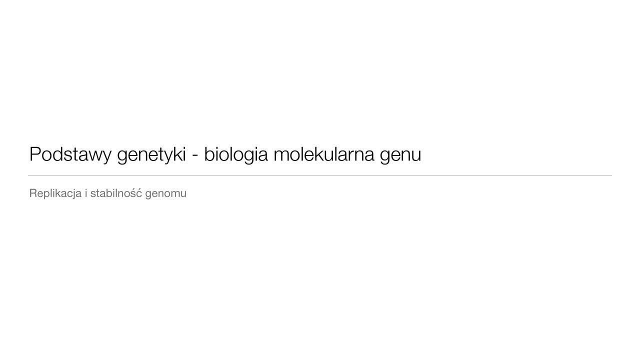 Sprawdzian Biologia Do Genu Do Cechy Kl 1 Liceum