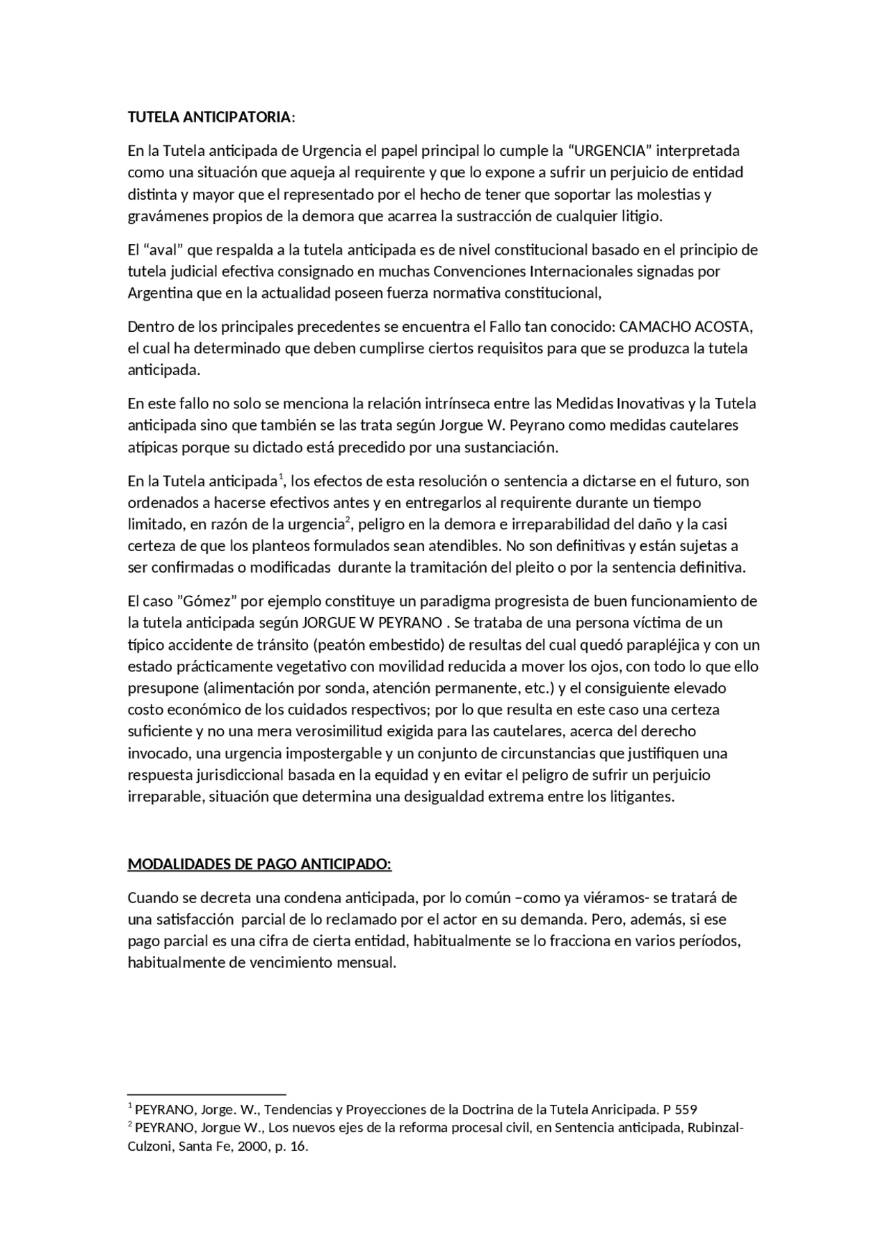 Tutela anticipatoria - Docsity
