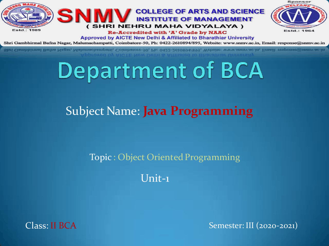 Java programming - PPT - Docsity