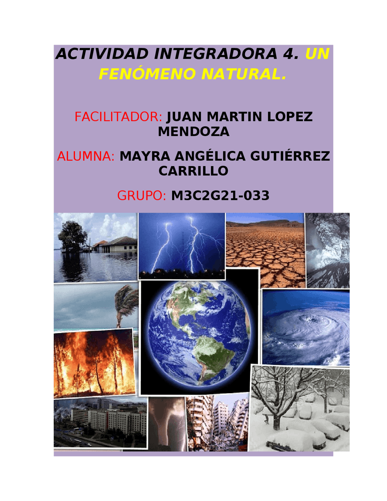 Actividad Integradora 4 Módulo 3 Semana 2 - Docsity