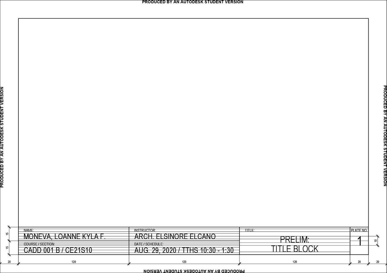 Autocad Assignment First Page AUTOCAD exercise assignment | Assignments Visual Arts - Docsity