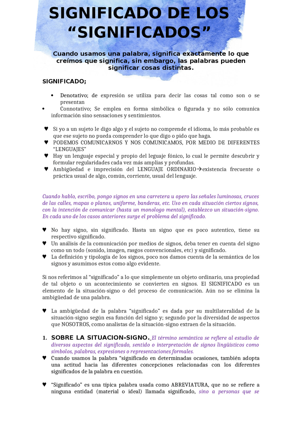 Introducción a la semántica - Docsity