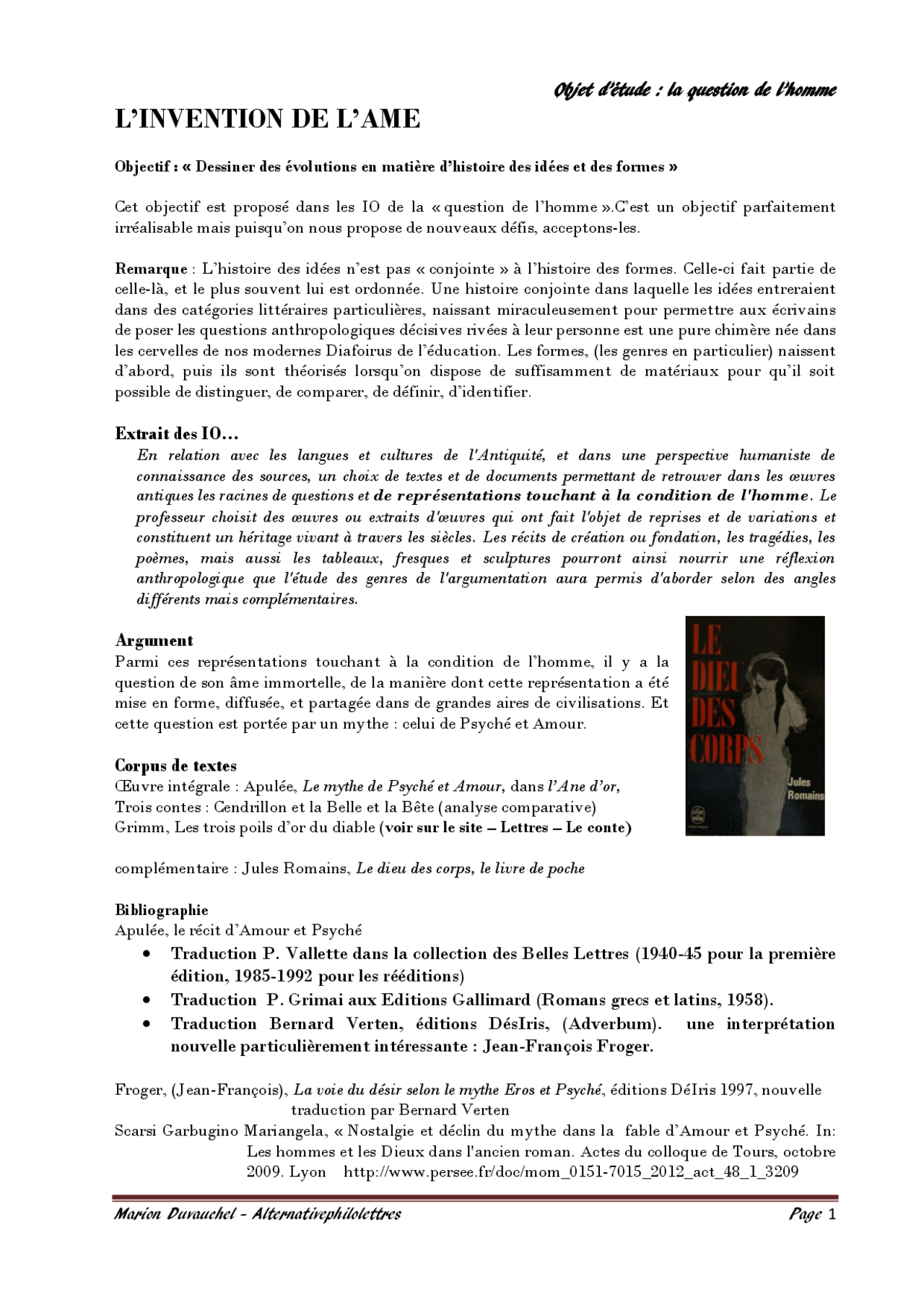 Amour Et Psyche Resume De L Histoire Und Aspects Du Mythe Docsity