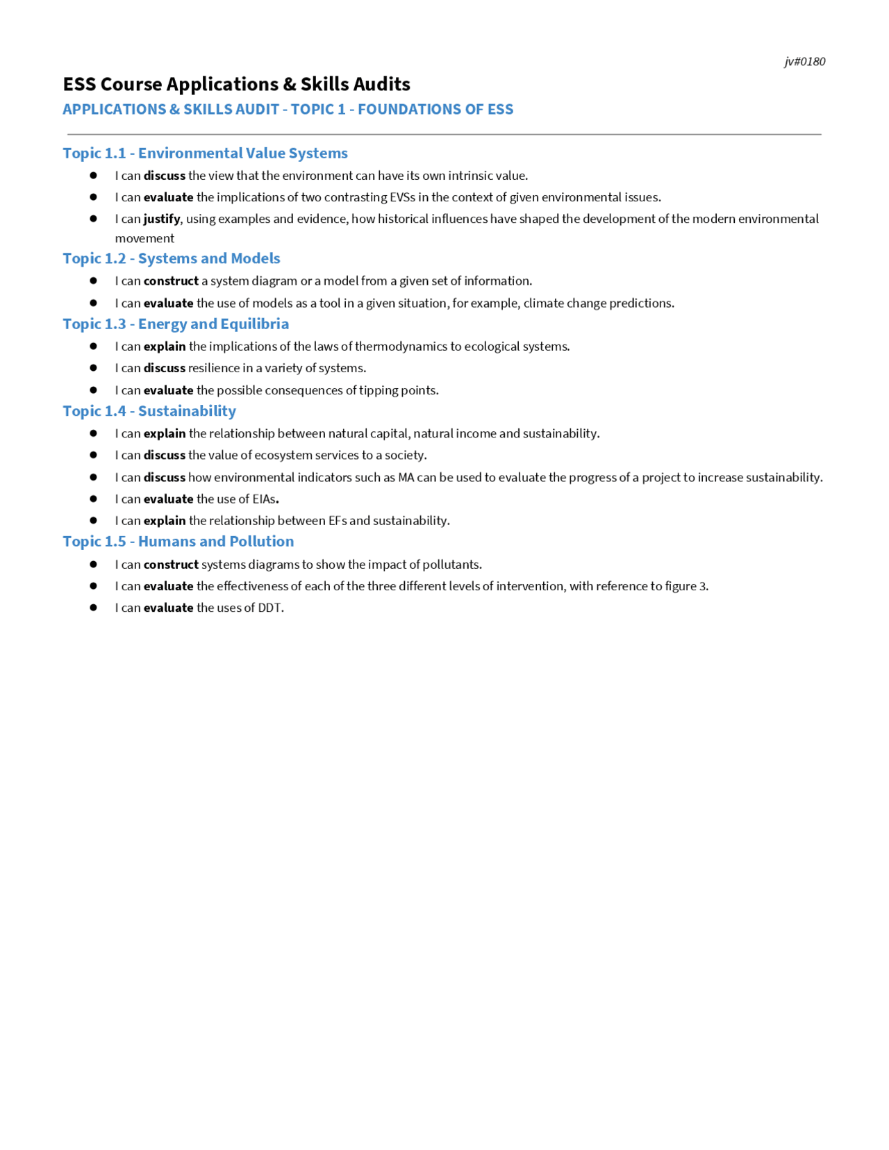 Skills of ib ESS mastering - Docsity