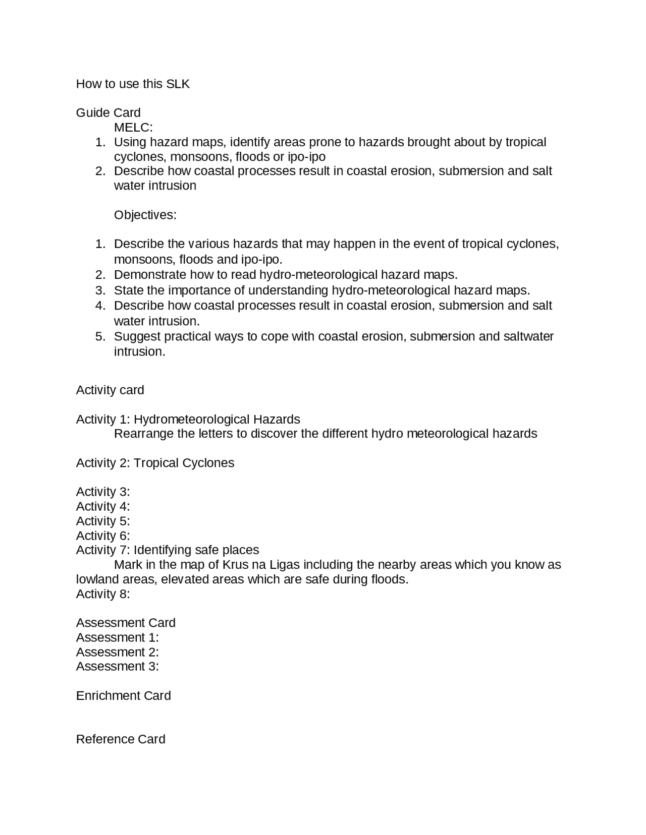 Earth and Life Science quarter 1 Week 6 - Docsity