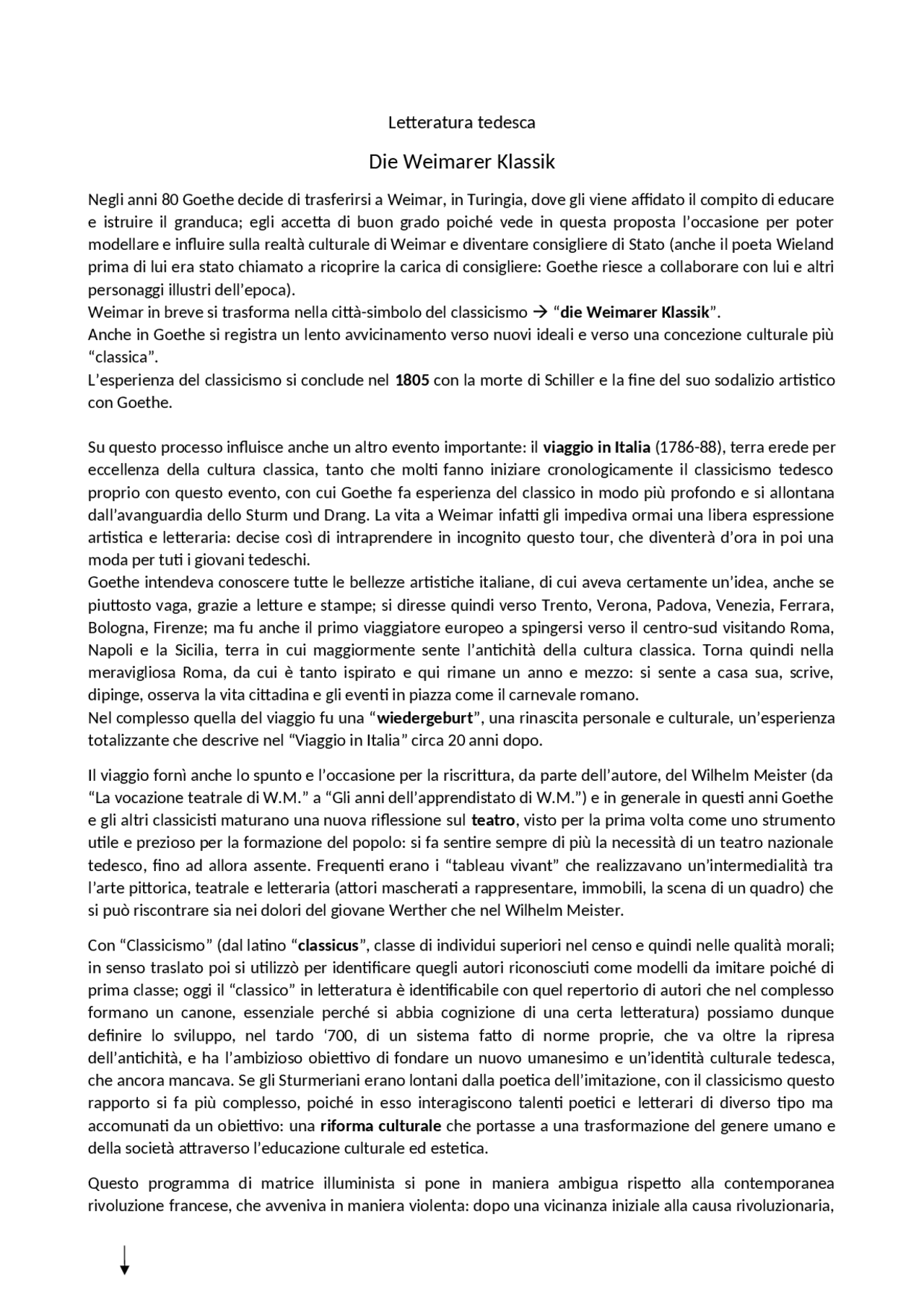 Gli anni di apprendistato di Wilhelm Meister appunti Appunti di