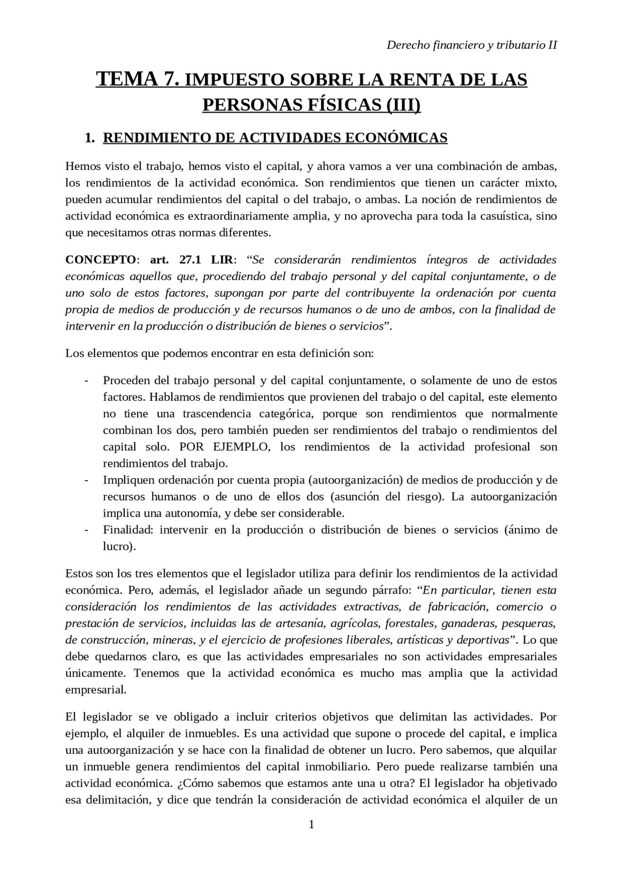 Impuesto sobre la Renta de las Personas Físicas IRPF. Rendimiento de ...