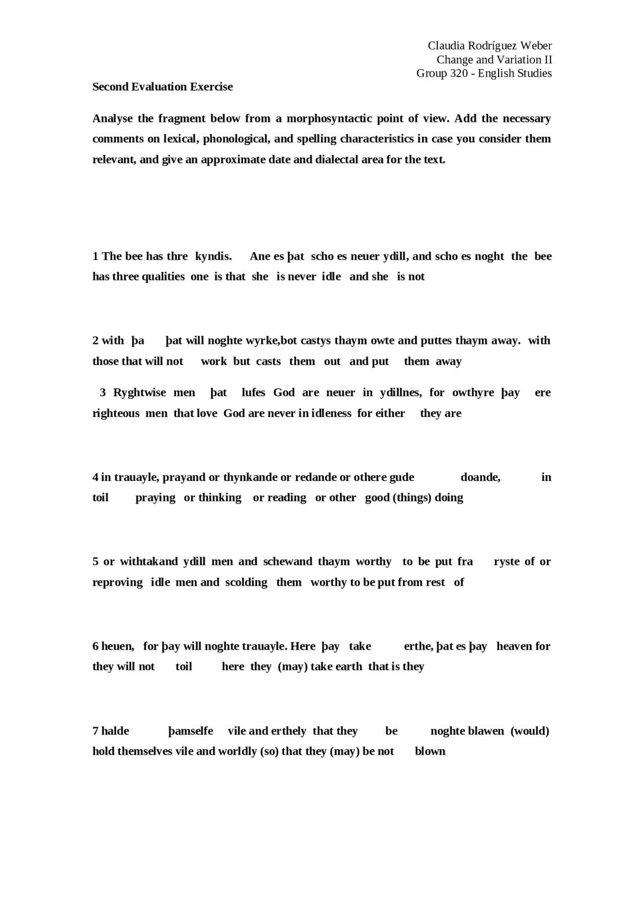 Analisis Texto Ingles Antiguo Docsity