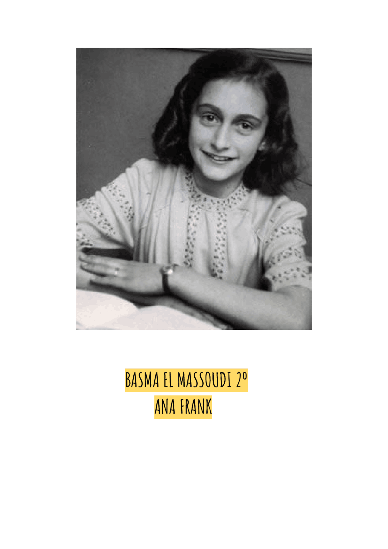 Trabajo Sobre El Libro De Ana Frank Docsity