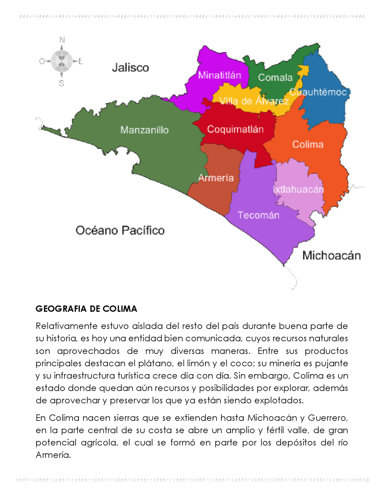 Municipios Colima Estudio del Estado de Colima - Docsity