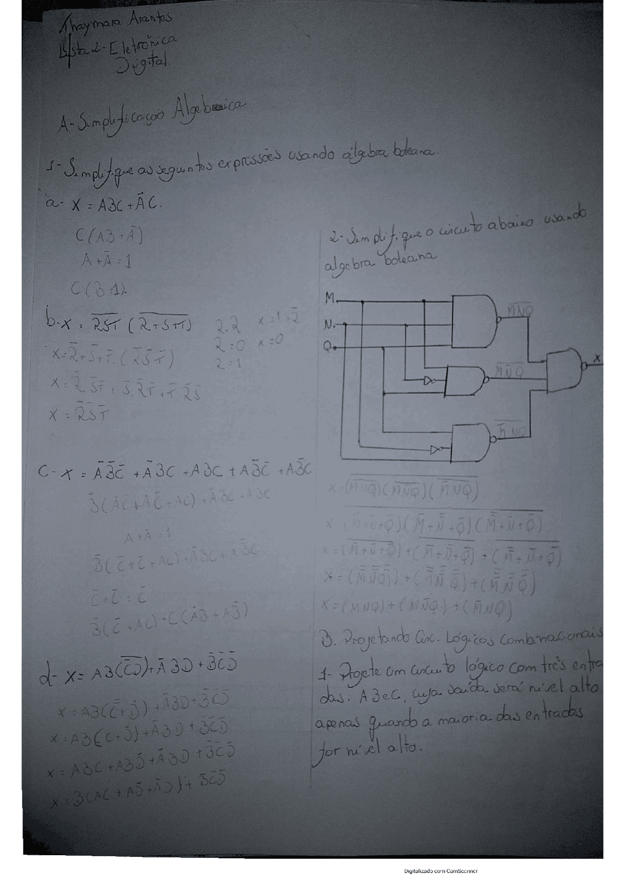 Eketronica Digital Mapa De Karnaugh Exercícios Eletrônica Digital