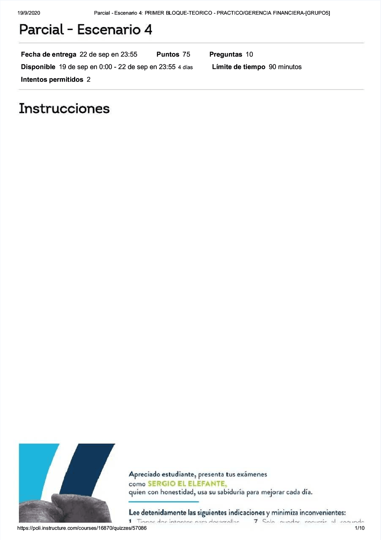 Parcial semana 4 gerencia financiera - Docsity
