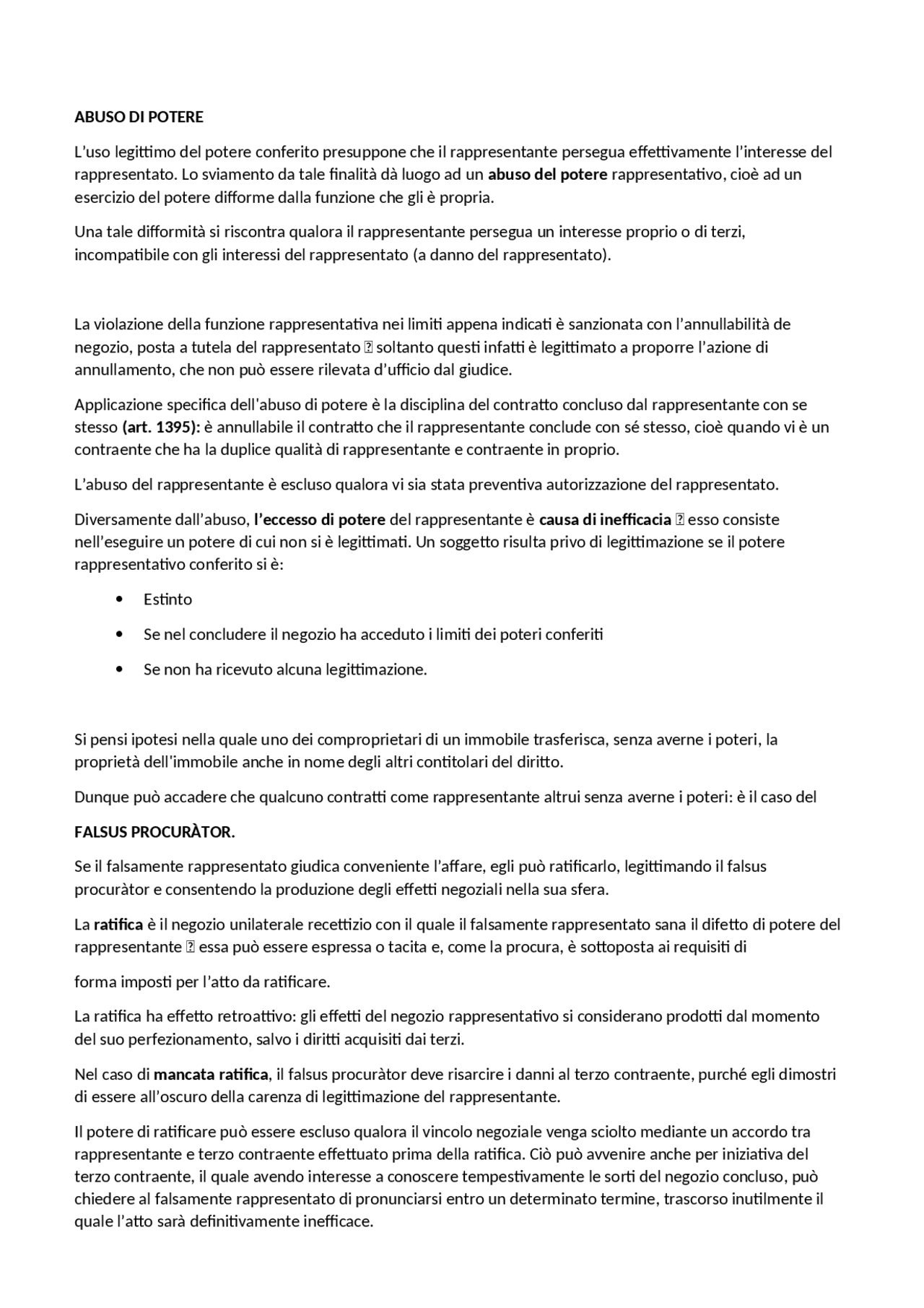 Che cos'è l'abuso di potere Docsity