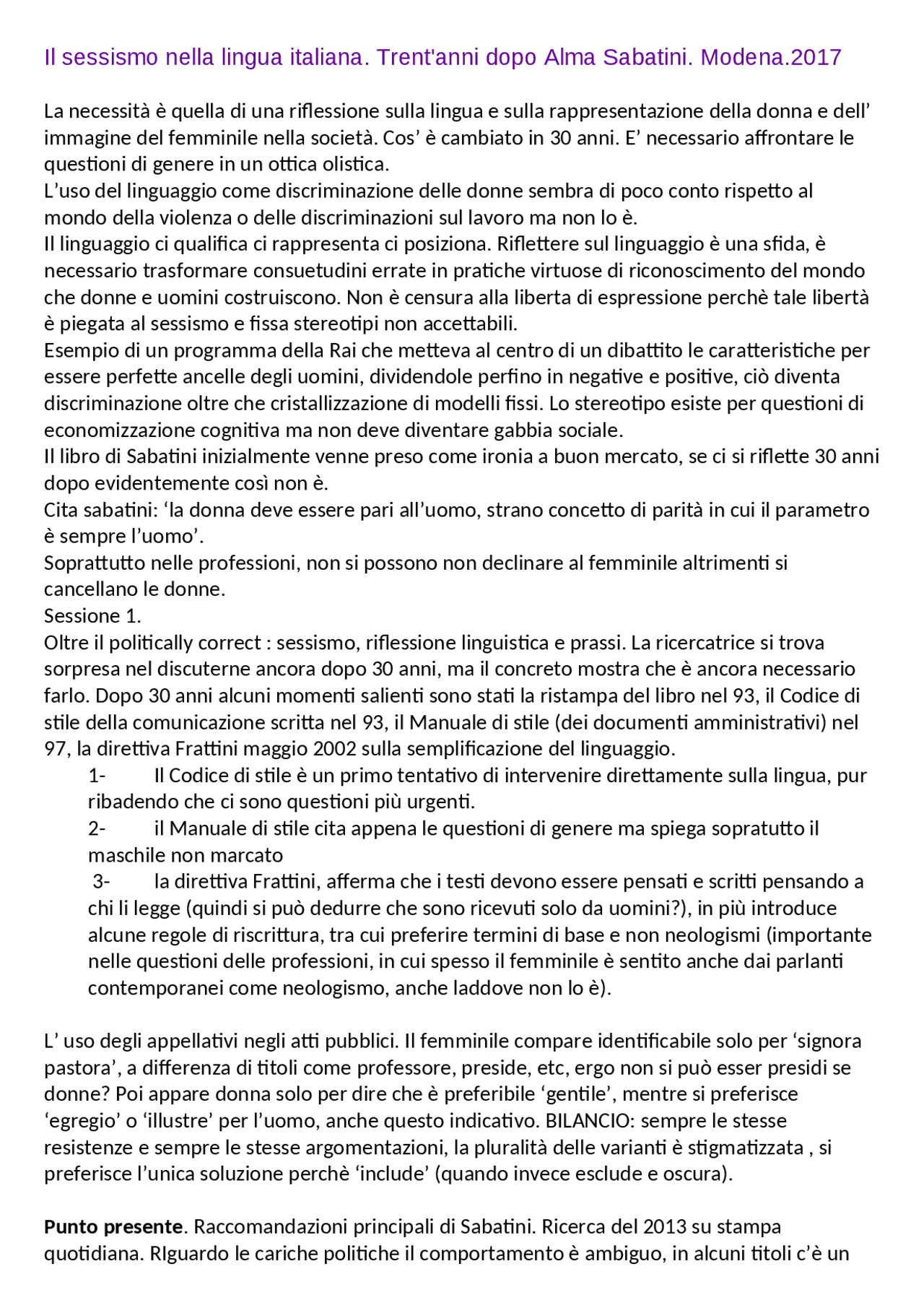il sessismo nella lingua italiana