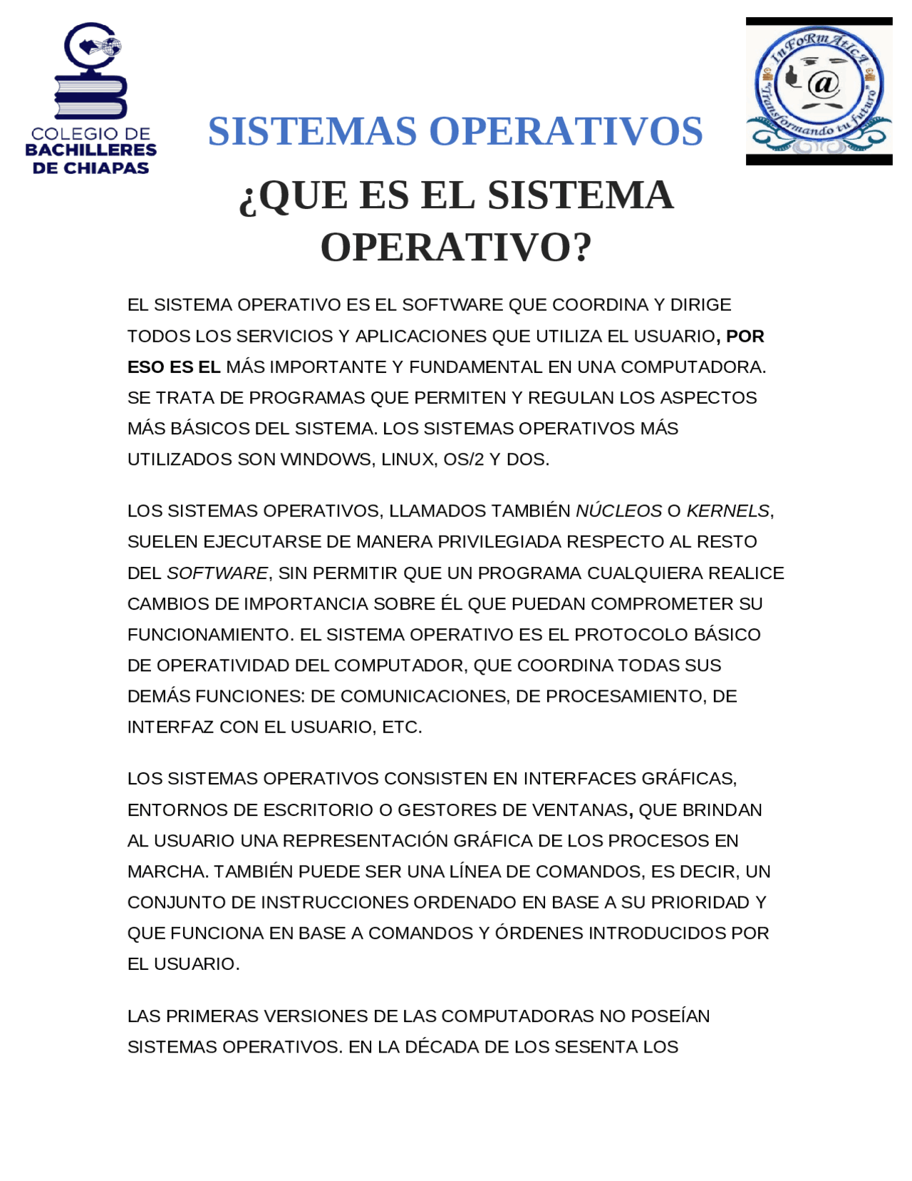 Sistemas operativos - Docsity