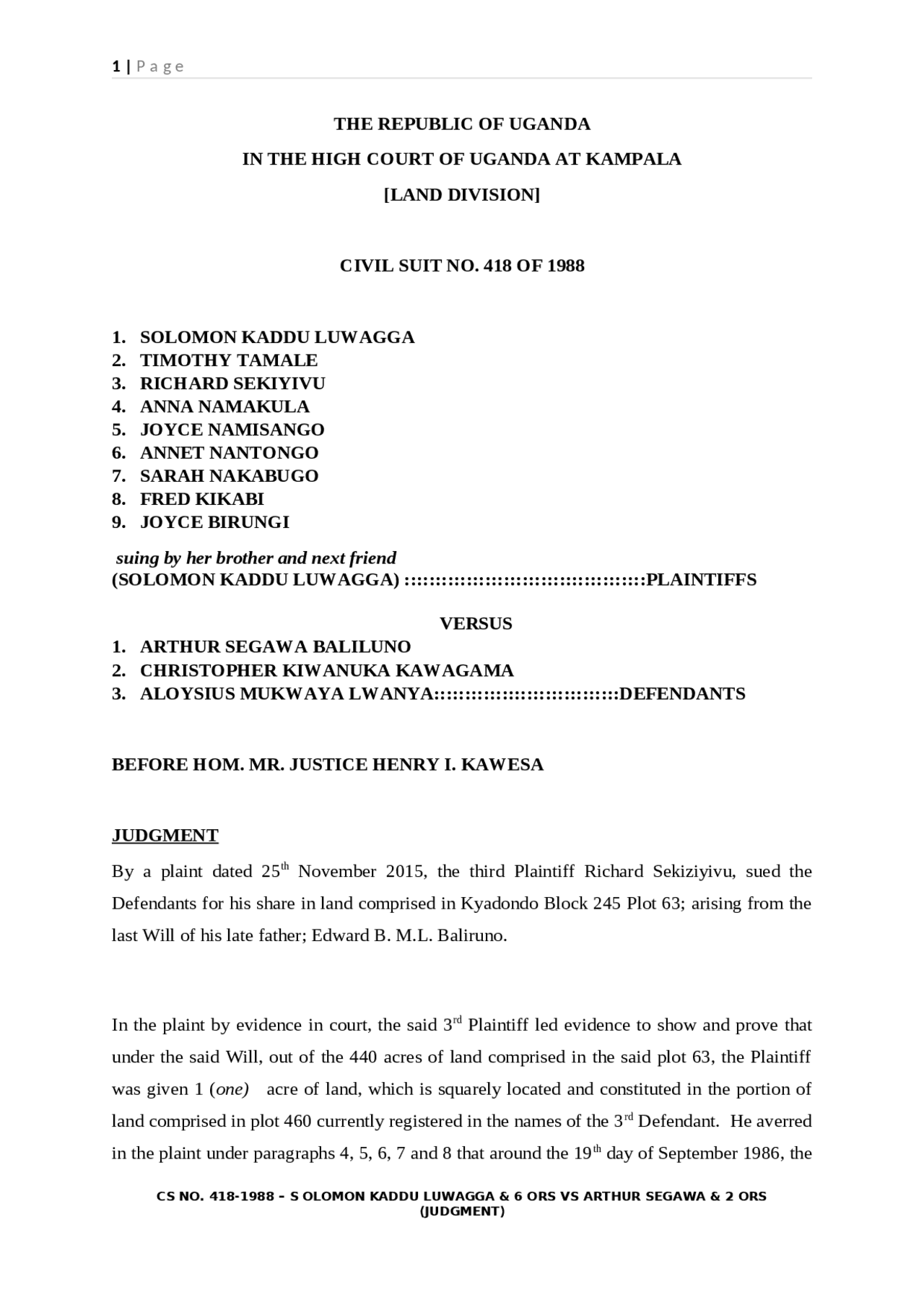 Land transactions, civili Procedure Docsity