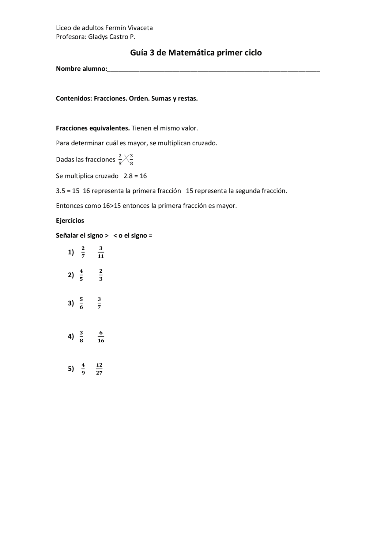 matemática base ejercicios 2 | Ejercicios de Matemáticas | Docsity
