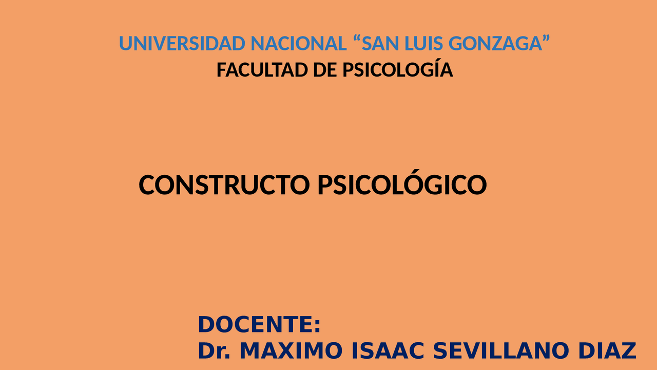 Constructo psicologico - Docsity