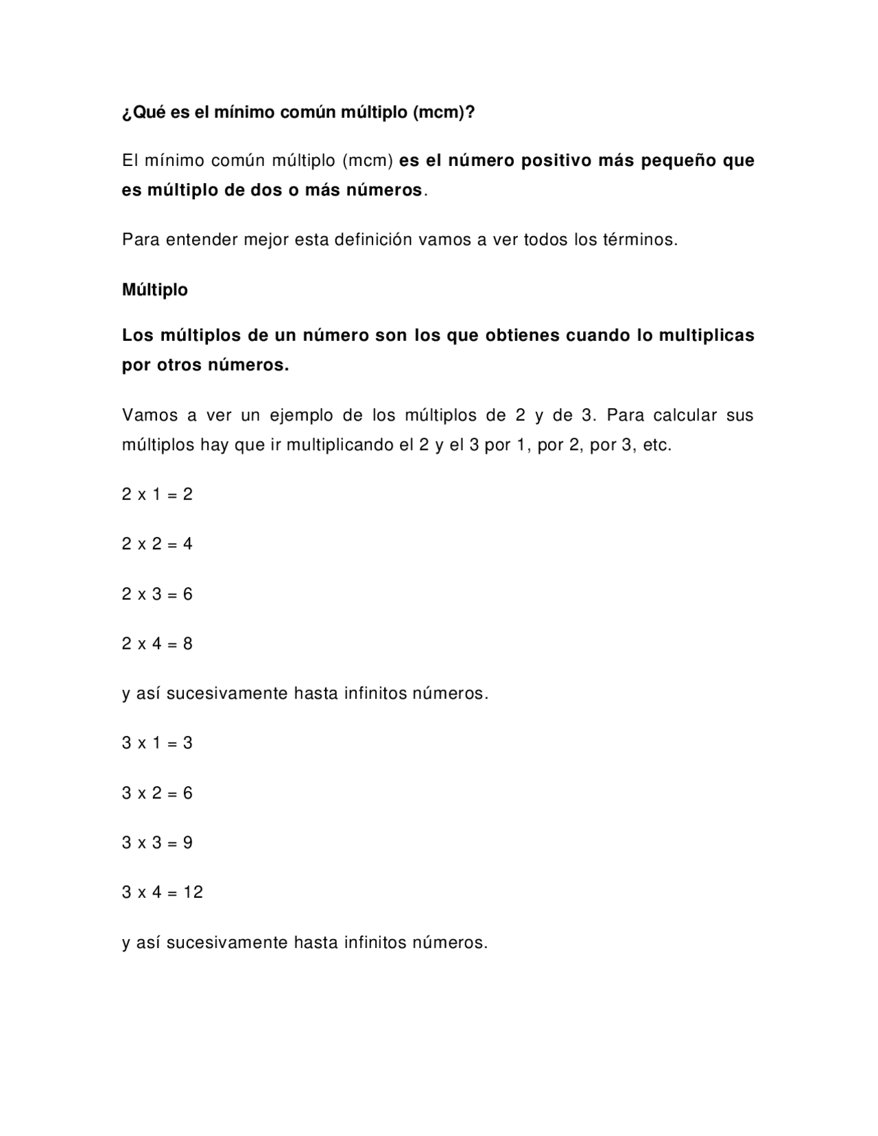 Mínimo Común Múltiplo De 8 6 Y 4 Mínimo Común Múltiplo - Docsity