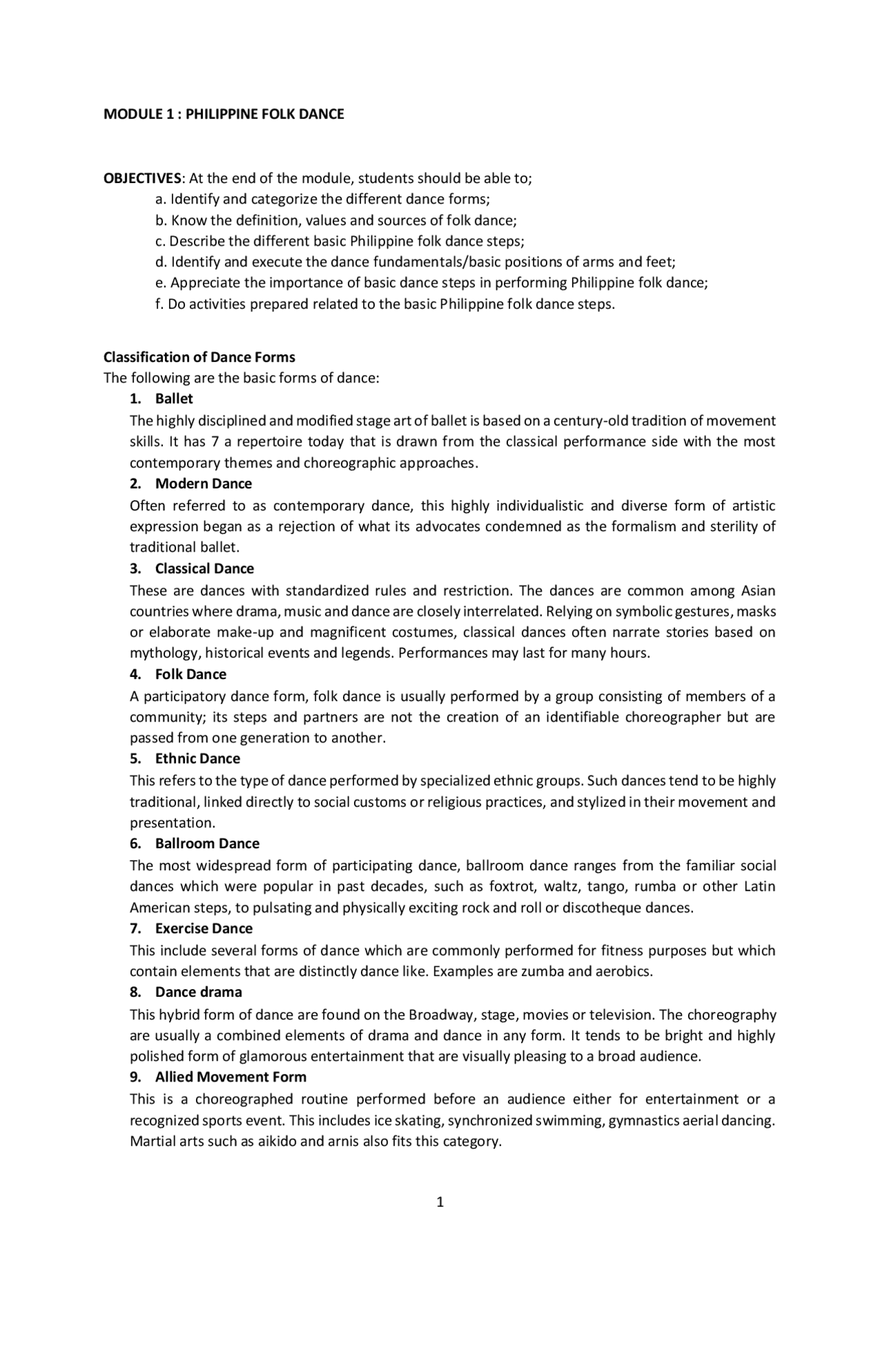 PHYSICAL EDUCATION HOW TO BREATH AND DANCE | Assignments Mathematics |  Docsity